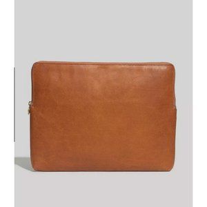 Madewell Womens Leather Laptop Case English Saddle Brown G0026